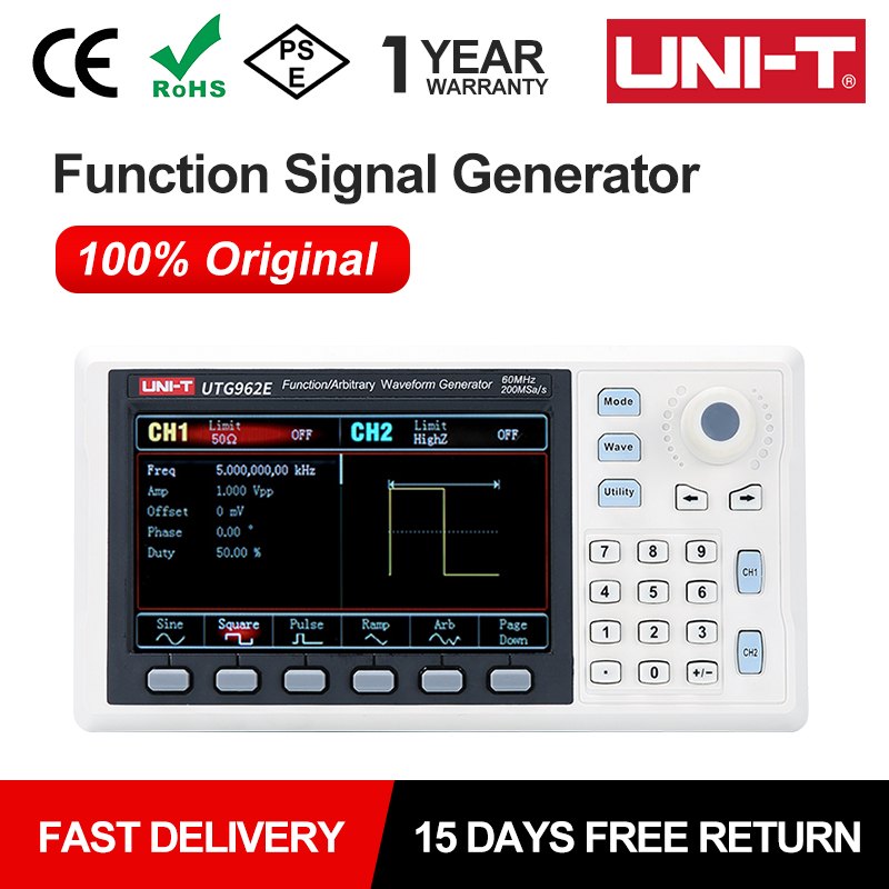 Dual Channel Arbitrary Waveform Function Generator 60Mhz - UNI-T UTG932E UTG962E Функция Генератор сигналов