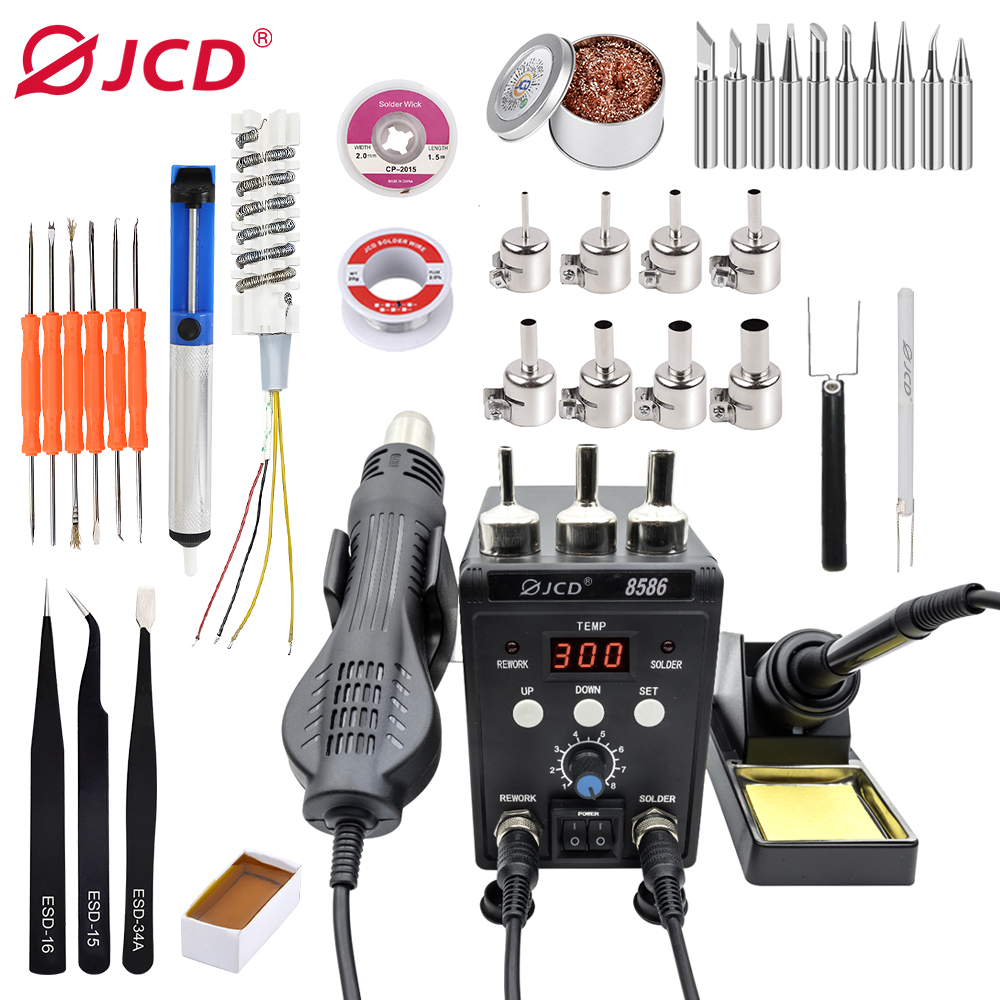 Smd Rework Station Hot Air Soldering 2 In 1 - Паяльная станция JCD 2-в-1 8586 с