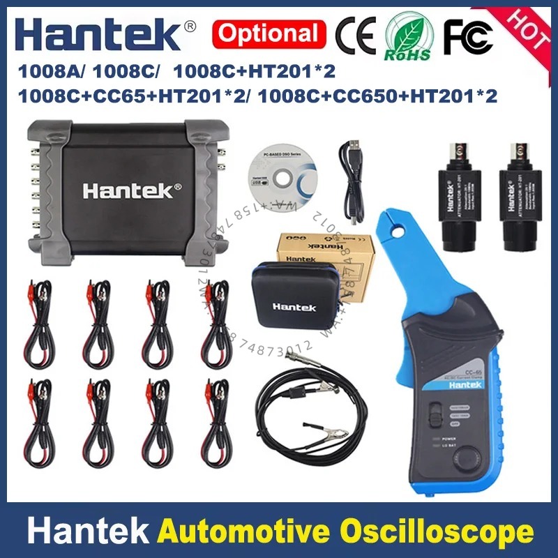 Automotive Diagnostic Oscilloscope 8 Channel - Автомобильный диагностический прибор Hantek 1008c +