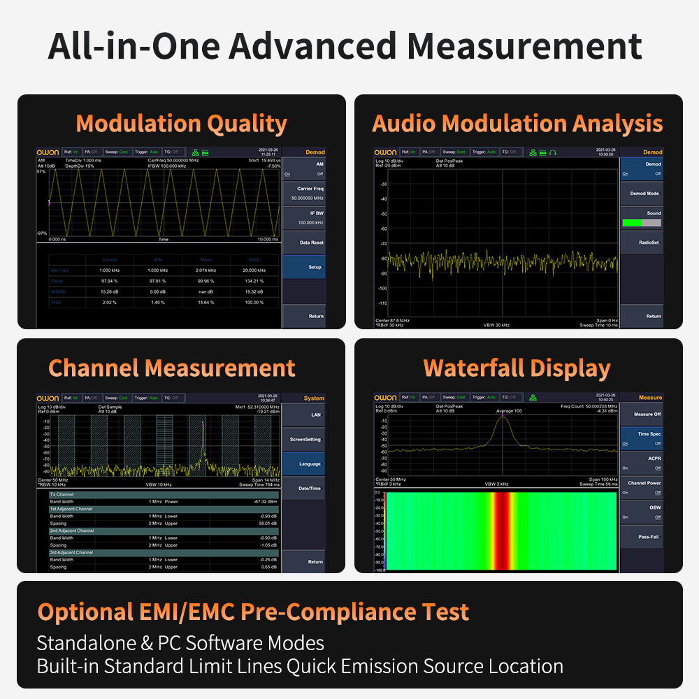 Анализатор спектра OWON с гене – обзор и цена Spectrum Analyzer Tracking Generator 1.5Ghz
