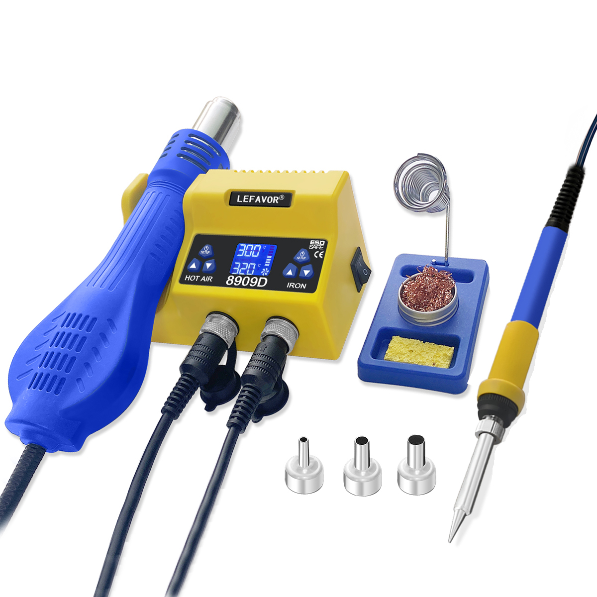 Цифровая паяльная станция 2 в  – обзор и цена Smd Rework Station Hot Air Soldering 2 In 1