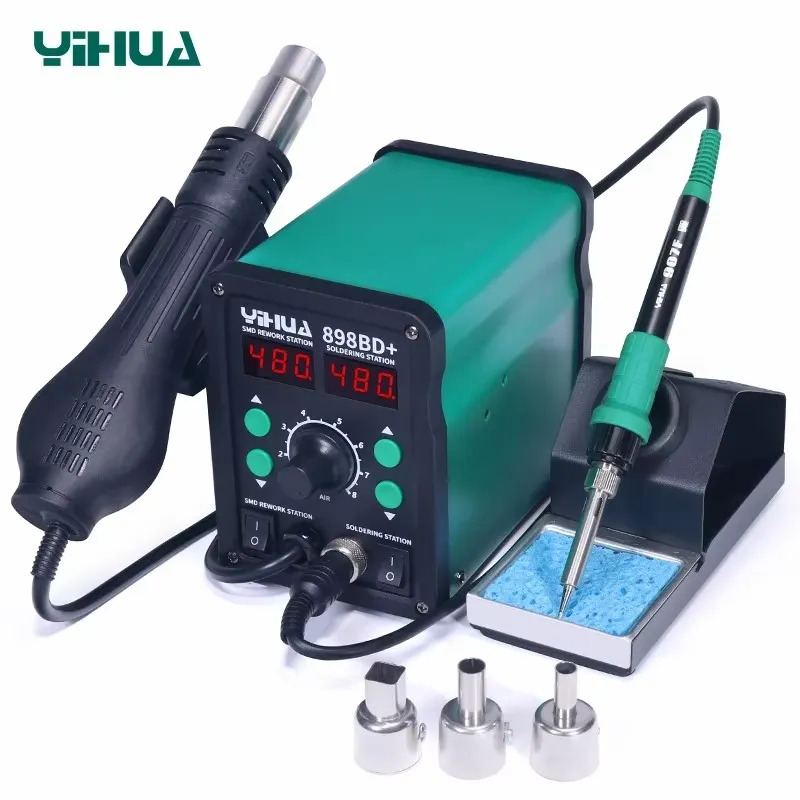 YIHUA 898BD+ 220В 2 в 1 Цифров – обзор и цена Smd Rework Station Hot Air Soldering 2 In 1
